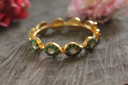 Riana Ethinc and traditional wear gold plated Bangle for women (Single pc)