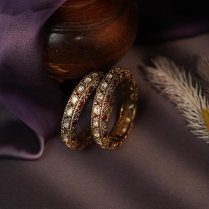 Pink white gold plated austrian stone bangle(single pc)