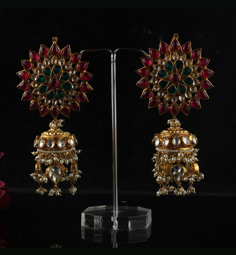 Floral looking jhumkas