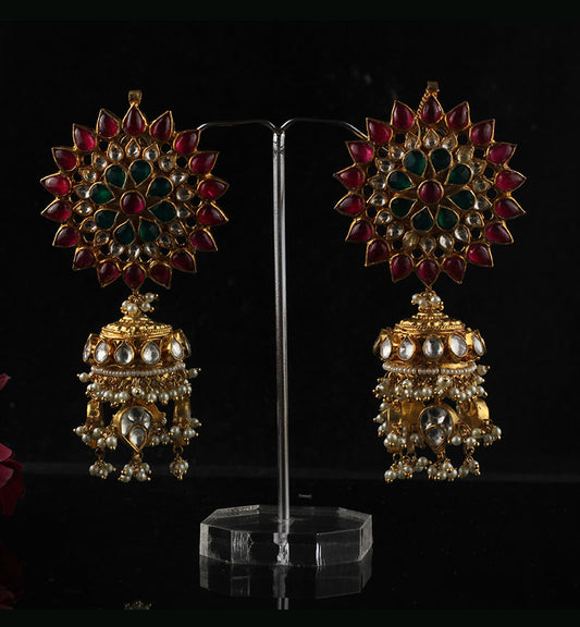 Floral looking jhumkas