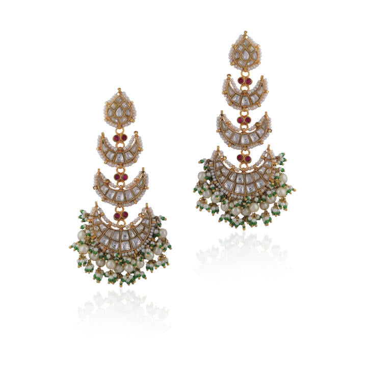 Indian Traditional Wear Pink Wedding Special Chandbaali