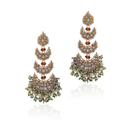 Indian Traditional Wear Pink Wedding Special Chandbaali