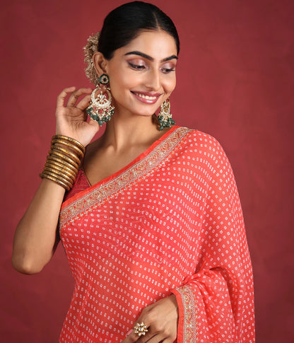 Green And Pink Shape White Jadtar Chandbaali