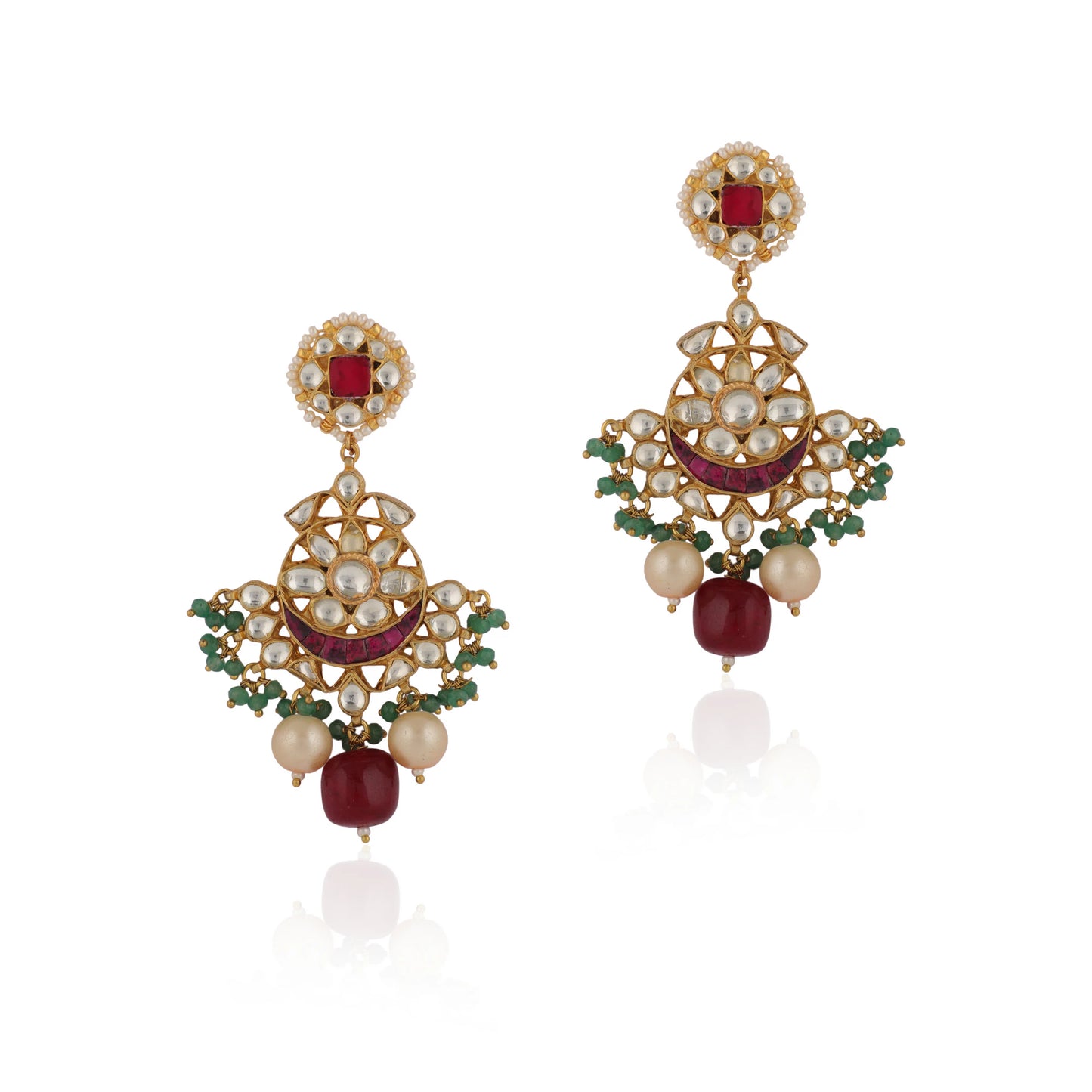 Flower Pearl Earrings,Wedding Wear Earrings