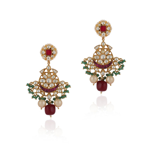 Flower Pearl Earrings,Wedding Wear Earrings