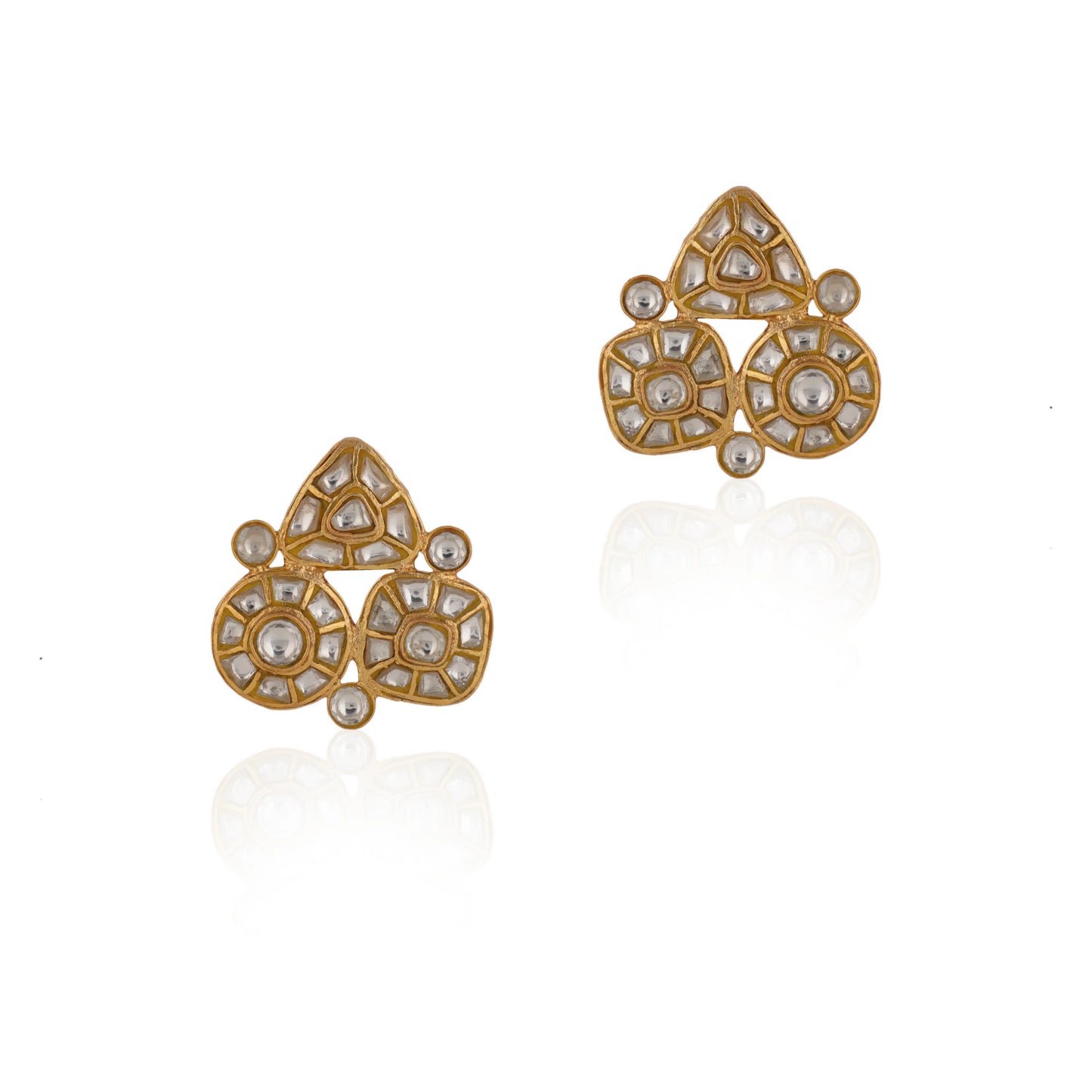 White Jadtar Studs Earrings/Party Wear/Wedding Wear/Traditional Wear