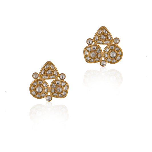 White Jadtar Studs Earrings/Party Wear/Wedding Wear/Traditional Wear