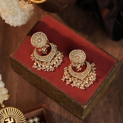Gold plated pearl Neckalace set