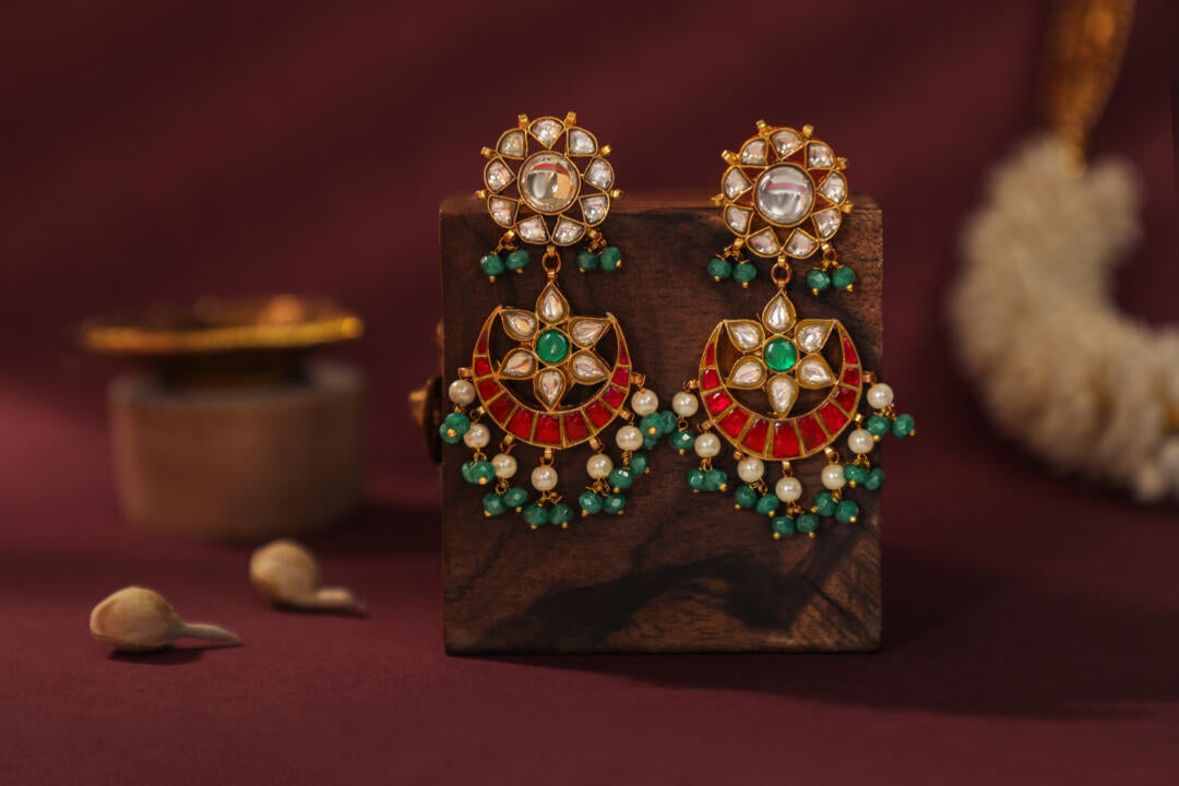 Traditioal yet royal indian style earings