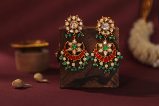 Traditioal yet royal indian style earings