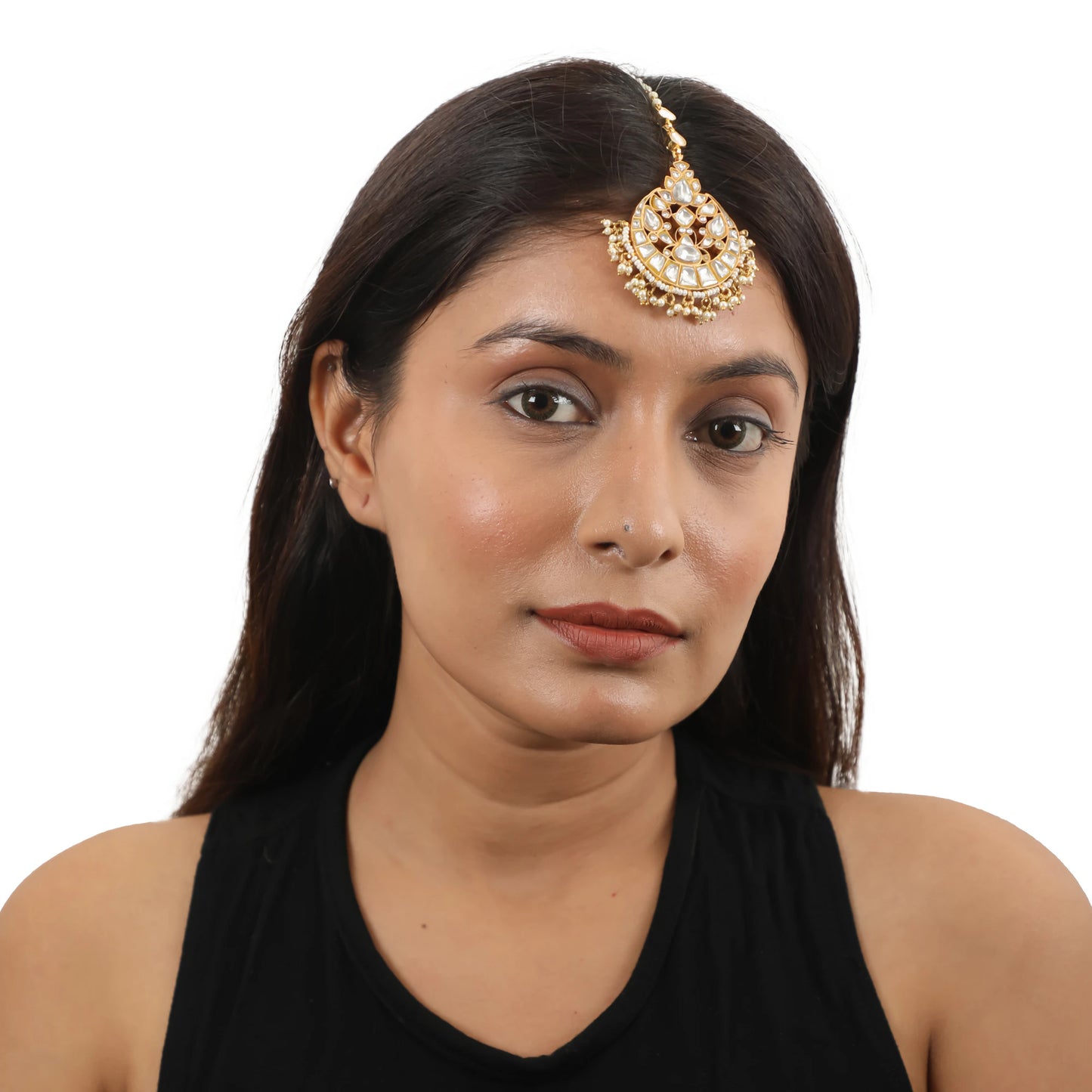 White Jadtar Maangtikka