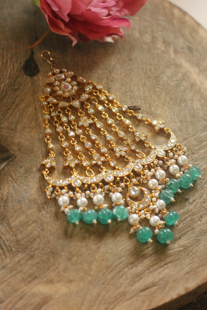 22kt Gold plated traditional handcrafted green passa