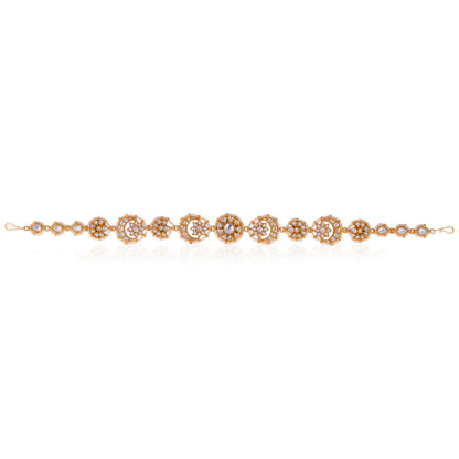 Delicate festive wears/destination wedding wear mathapatti cum hairband