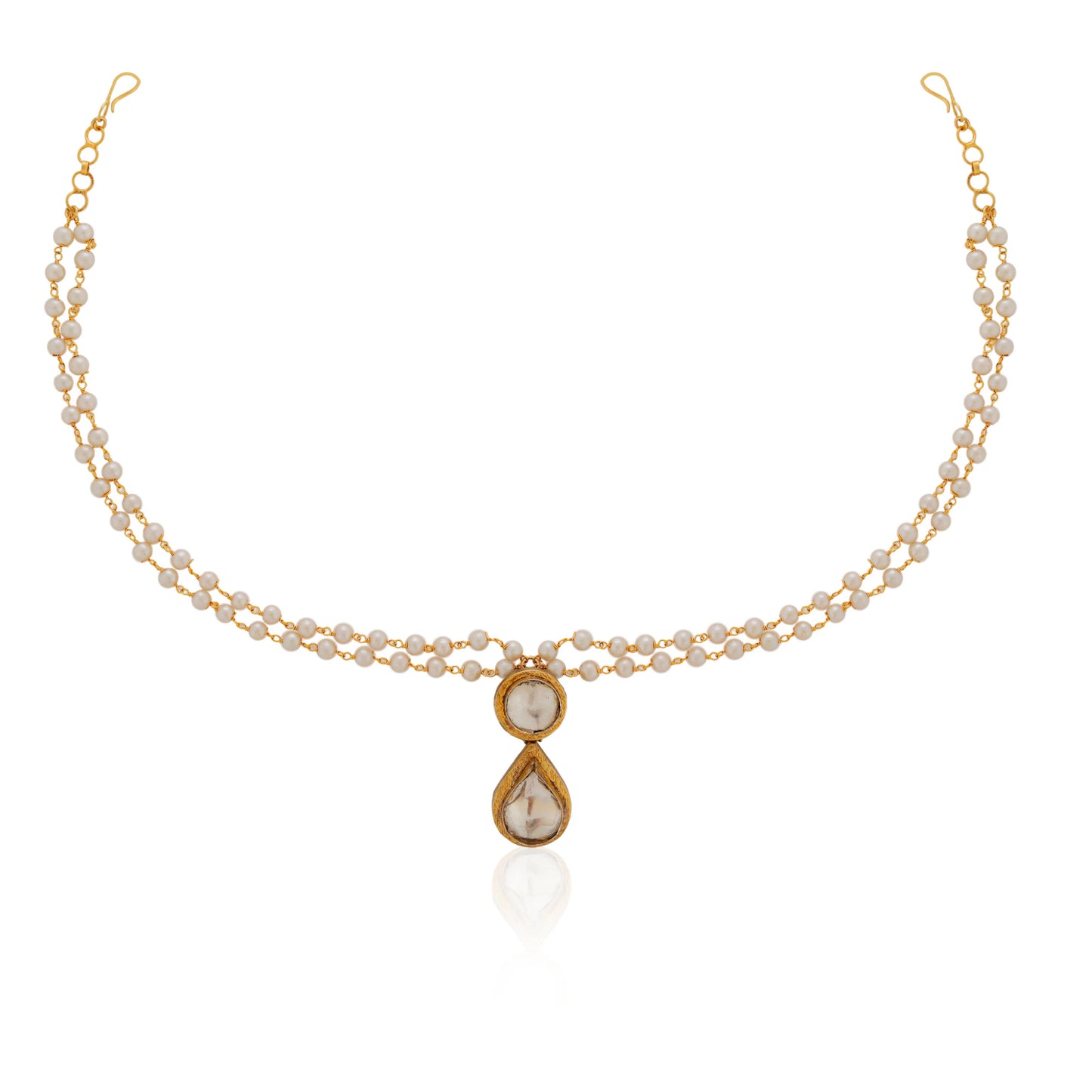 Gold plated pearl necklace