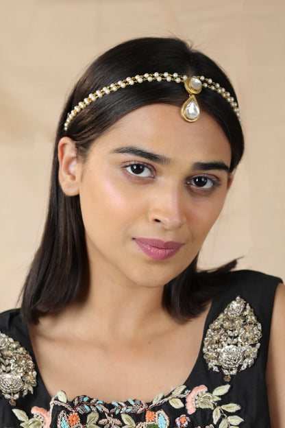 Gold plated pearl necklace