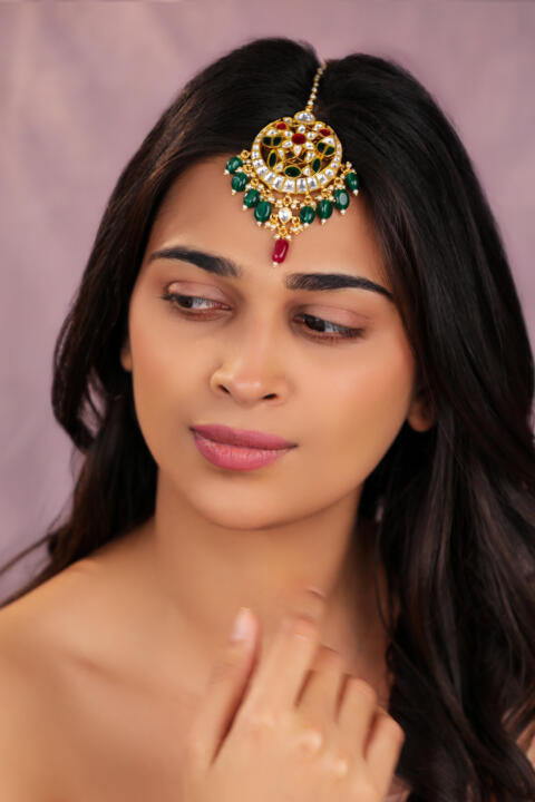 Ethnic tikka in multicolour design