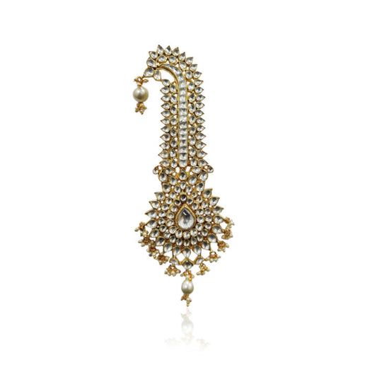 White Jadtar Stone With White Beads Kilangi