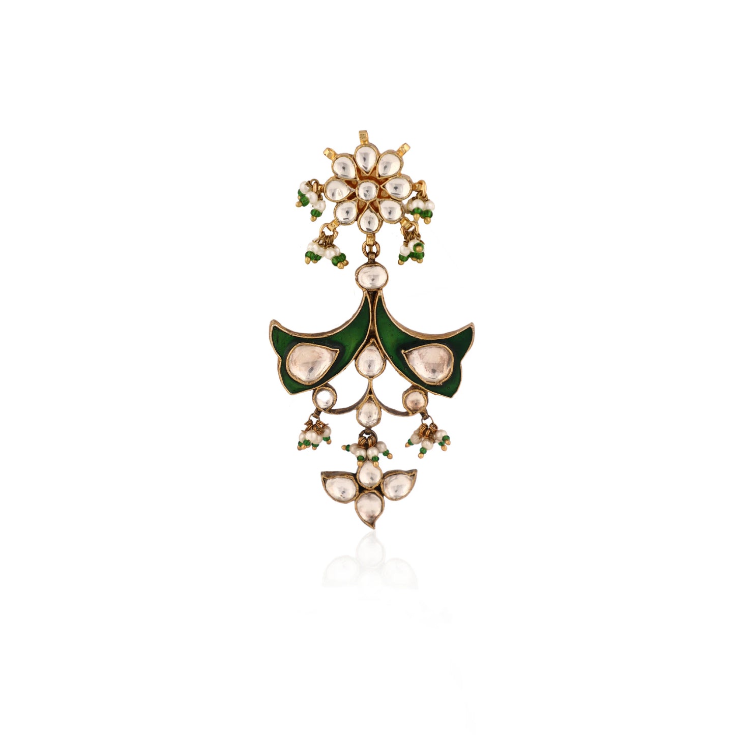Green Plant Brooches White Flower Groom Men Wedding Suit Pin