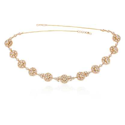 White Traditional Bridal Wear Floral Belt