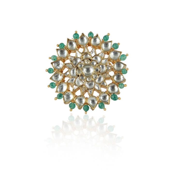 Pastel Sea Green Jadtar Ring