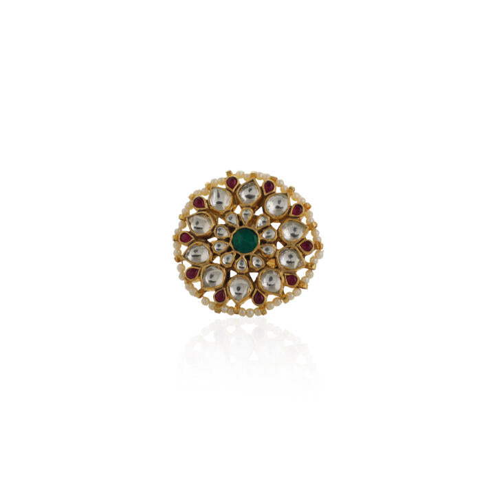 Pink & Green Flower Ring Wedding Wear /Bridal Special