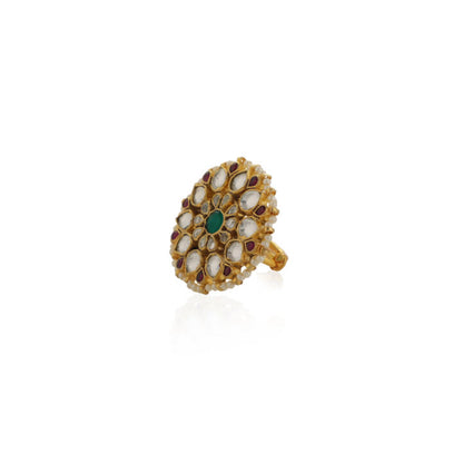 Pink & Green Flower Ring Wedding Wear /Bridal Special