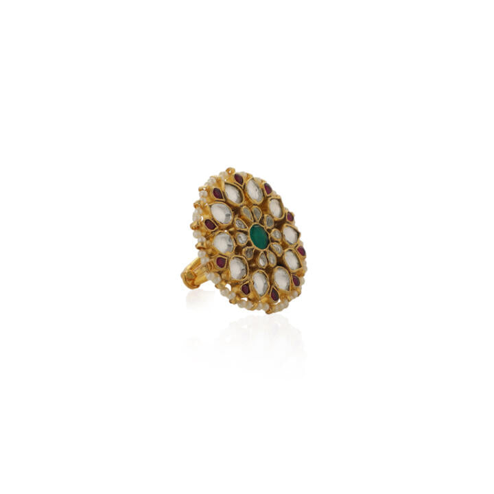 Pink & Green Flower Ring Wedding Wear /Bridal Special