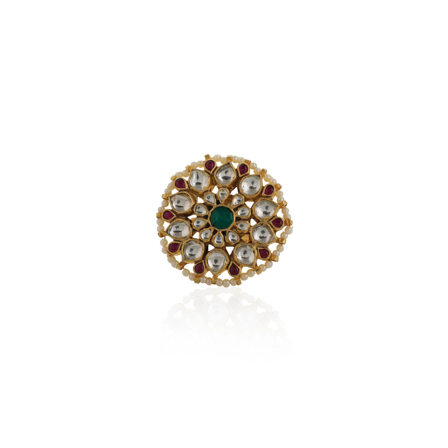 Pink & Green Flower Ring Wedding Wear /Bridal Special