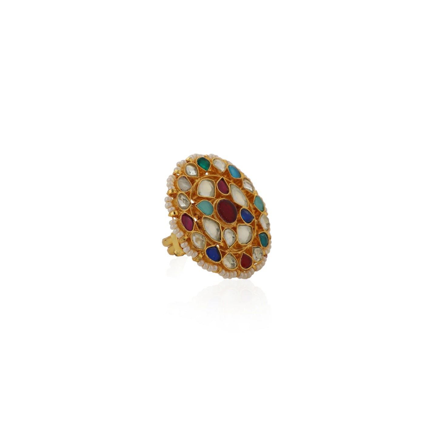 Multicolour Floral Ring/Adjustable Ring