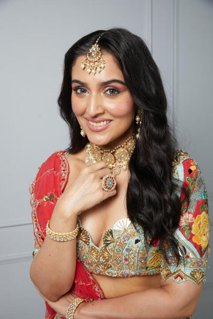 White Bangles With Moti Work (Single)