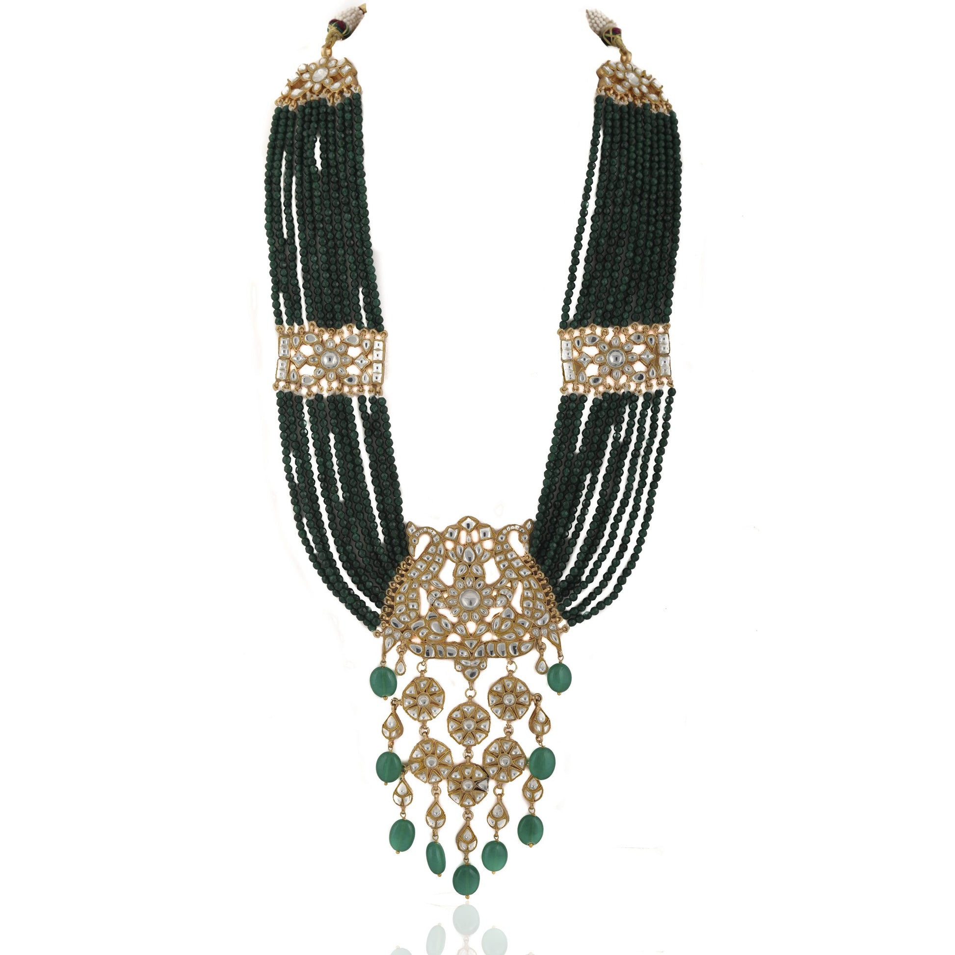 Green long necklace jewellery