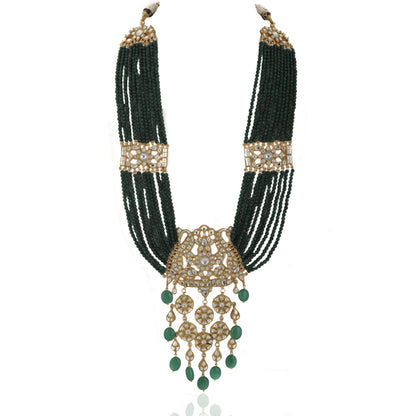 Green long necklace jewellery