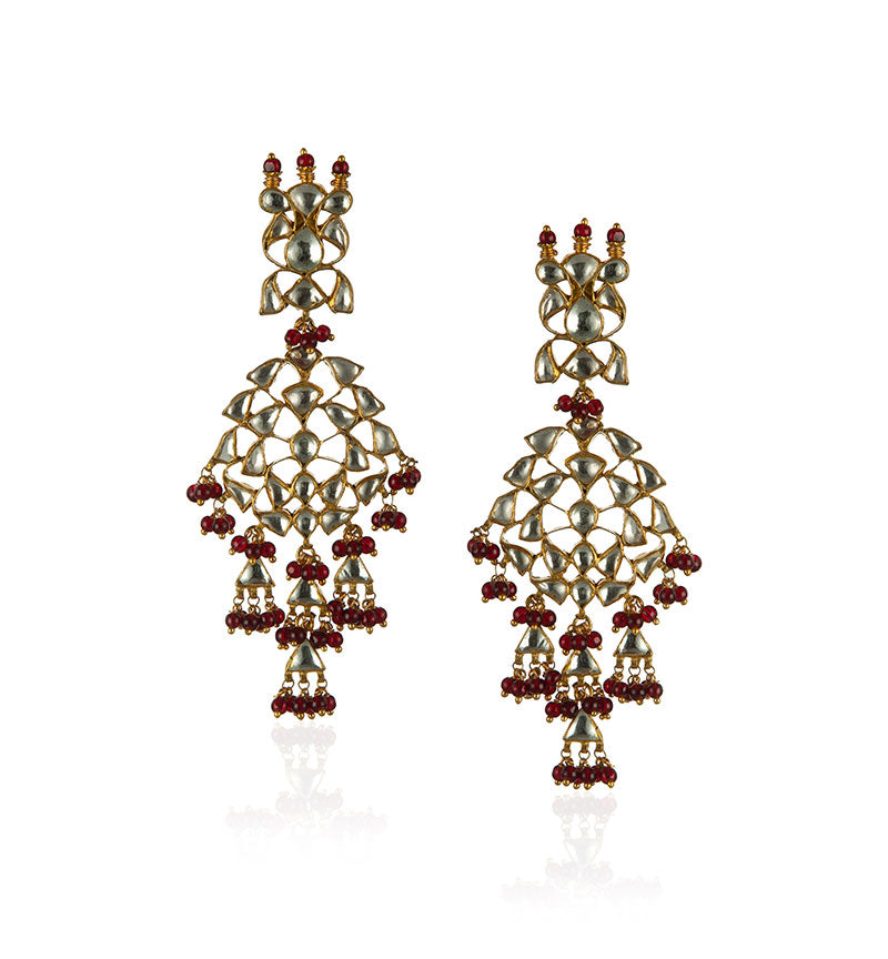Bridal Necklace Set of Maroon Beads