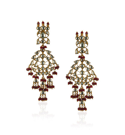 Bridal Necklace Set of Maroon Beads
