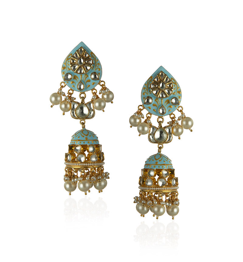 Meenakari worked necklace set