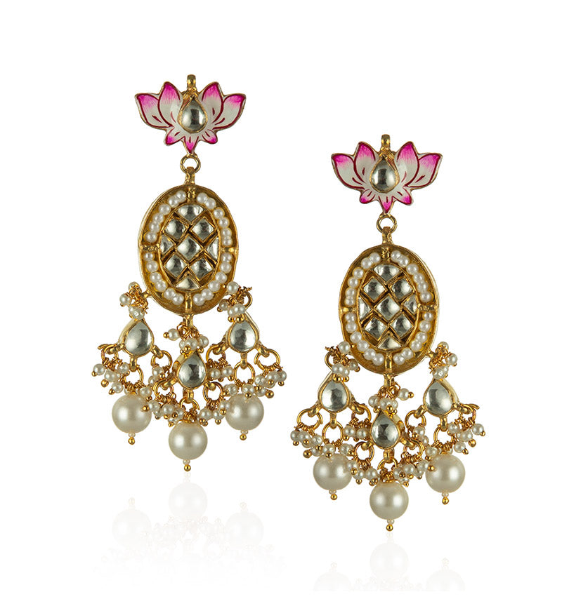 Traditiona Styled Pendant Set of pink florals