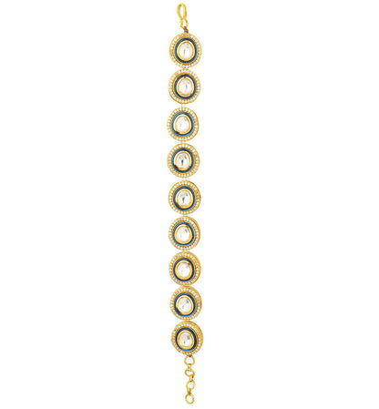 Round shaped jadtar stone studded loose bracelet