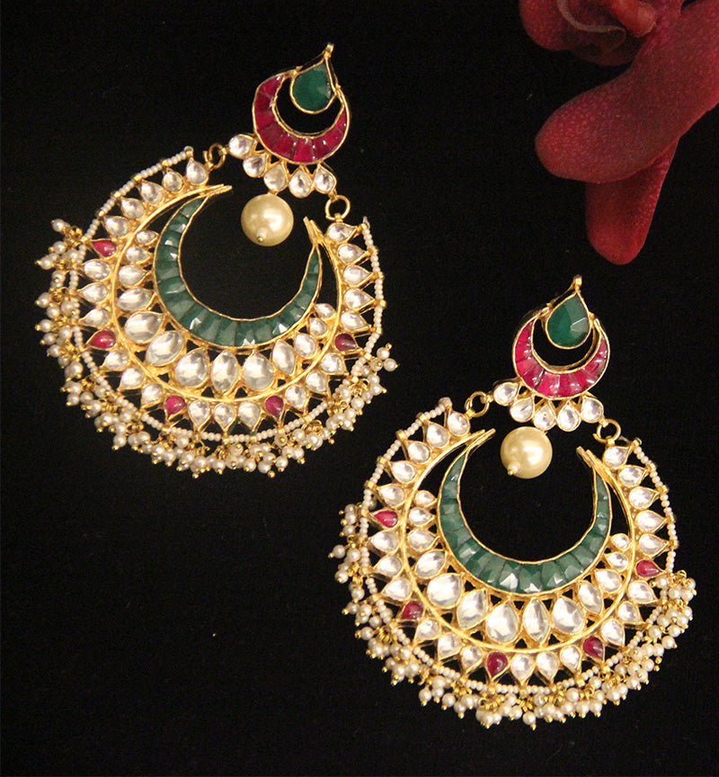 Multi Colored Stone Added Chaand Baalis