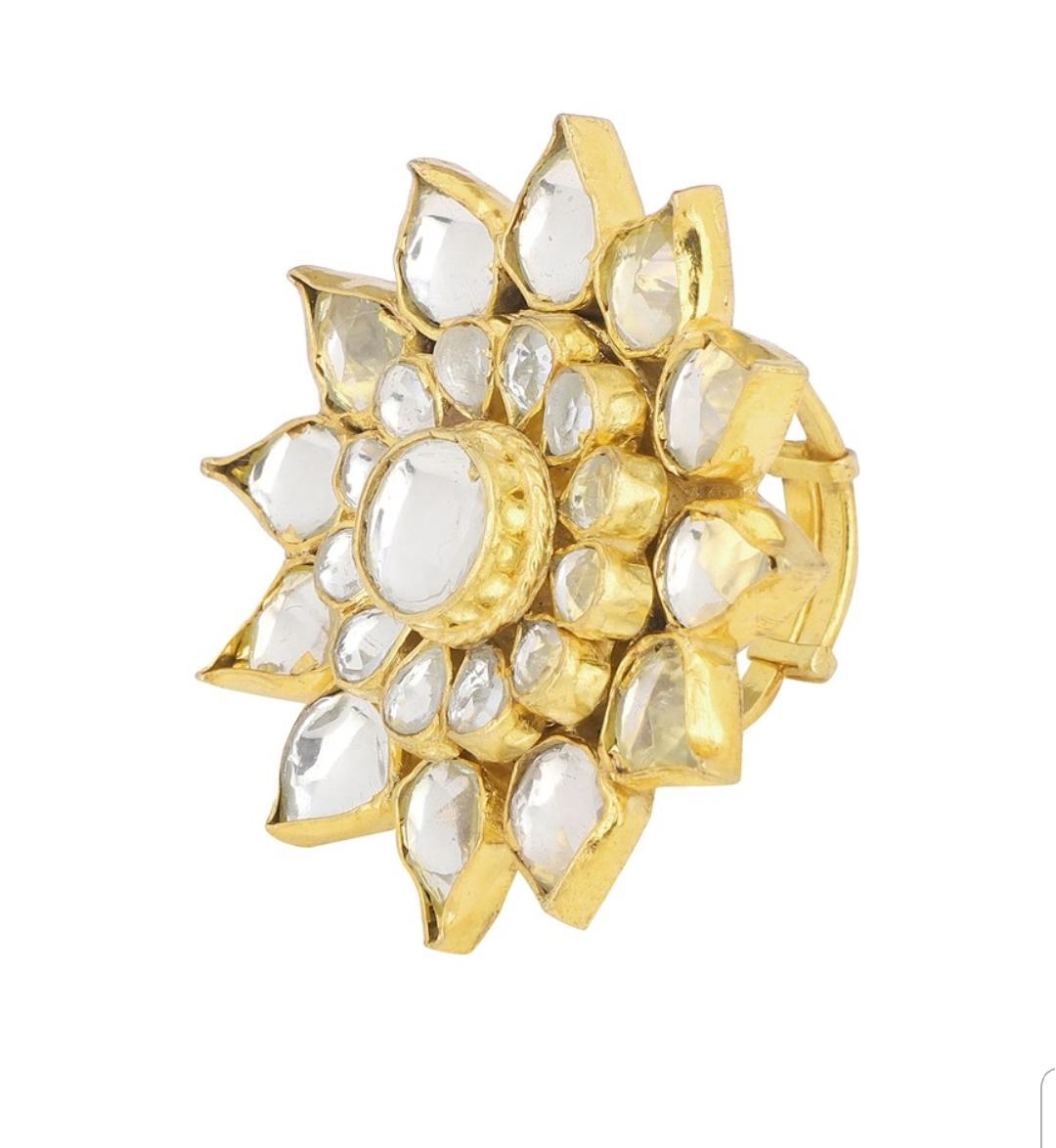 floral jadtar ring
