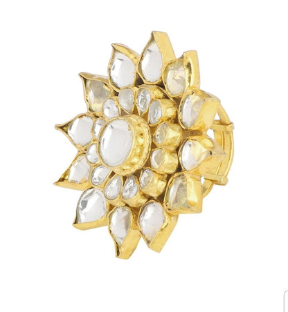 floral jadtar ring
