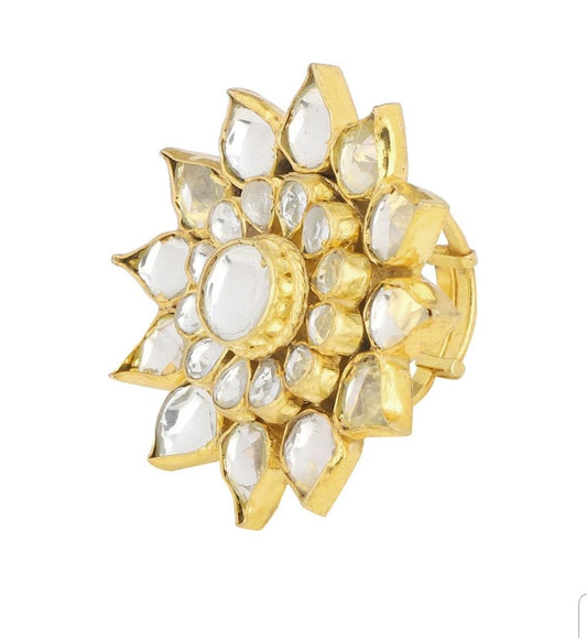 floral jadtar ring