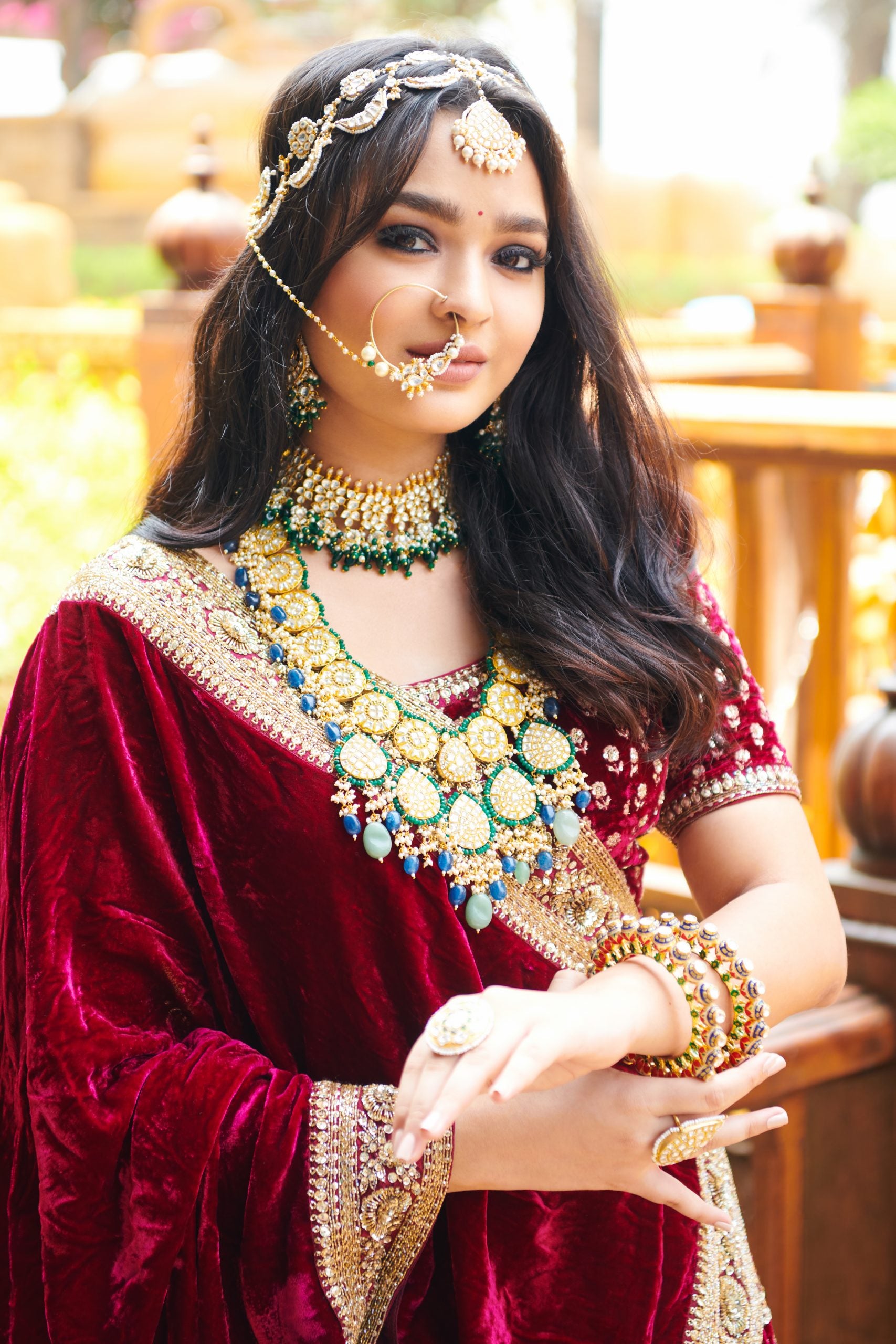 WHITE PEARL FLOWER WORK NATH