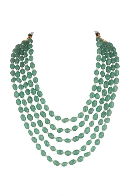 5 STRING SEA GREEN NECKLACE