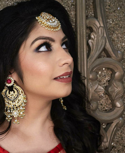 Chand Baali earring in Red and green